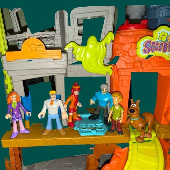 FP Imaginext Scooby-Doo Haunted Ghost Town, Transforming Mystery Machine Figures - Picture 8 of 16